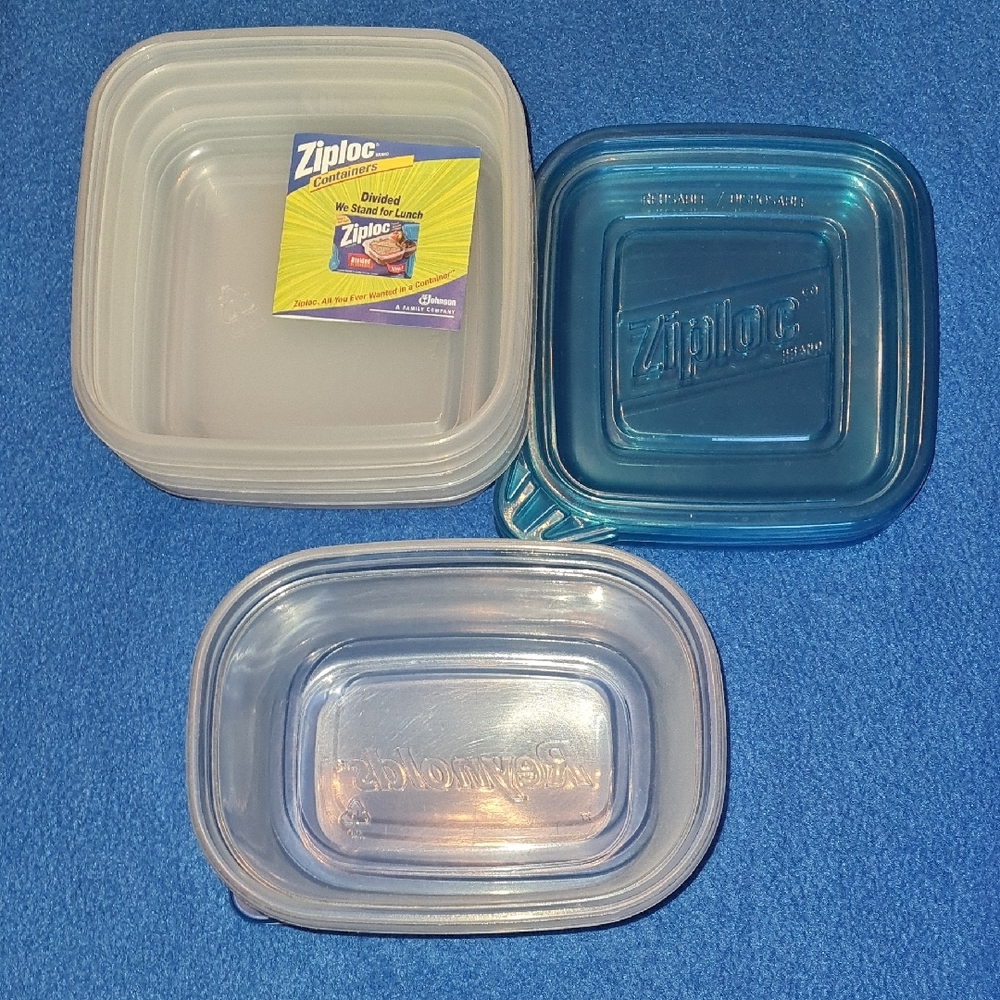 Ziploc Food Storage Containers - Clear and Blue